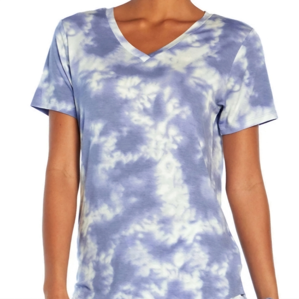 NWT! WILDFOX T-Shirt Women's Medium Tie Dye V-Neck Short Sleeve Shirt Top Blouse